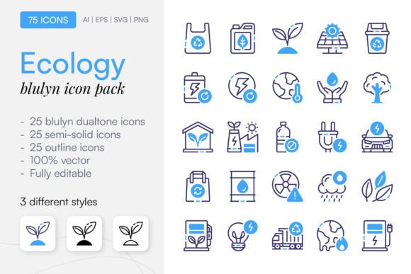 75 Ecology Icon Pack for Graphics and Icons