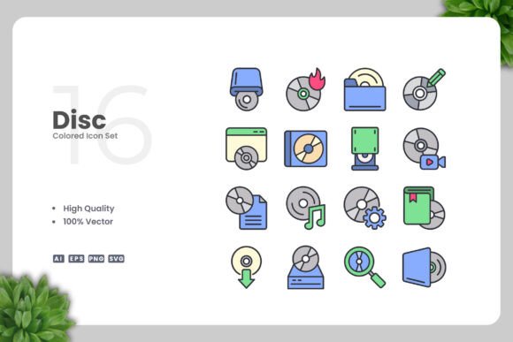 Disc Colored Icons: Graphics and Icons for Crafting