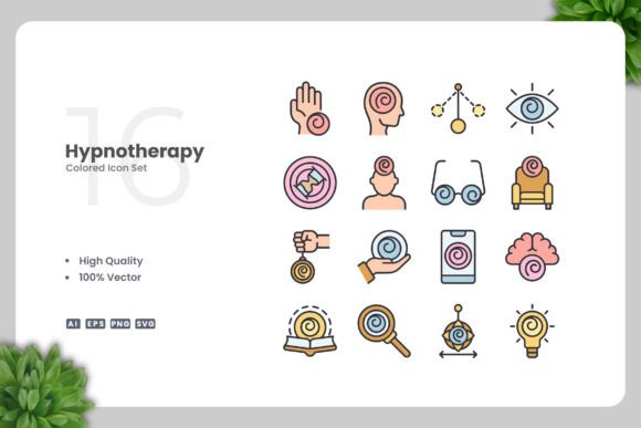 Hypnotherapy Colored Icons