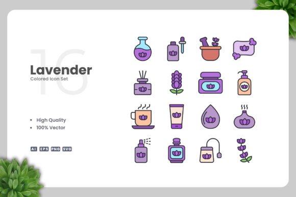 Lavender Colored Icon: Graphics and Icons for Crafting