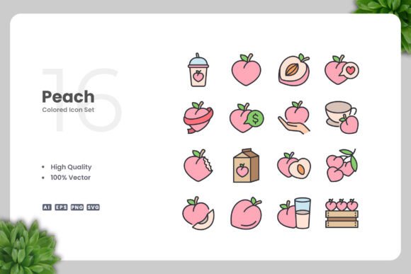 Peach Colored Icons Graphics