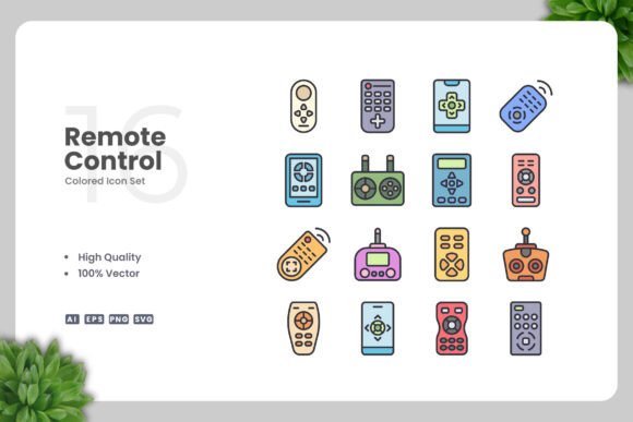 Remote Control Colored Icons for Crafters