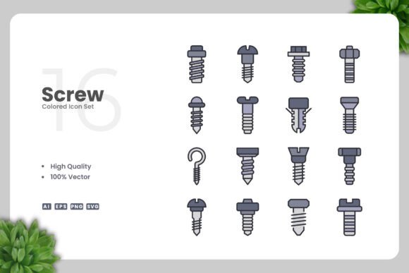 Screw Colored Icons: Graphics and Icons for Local Business