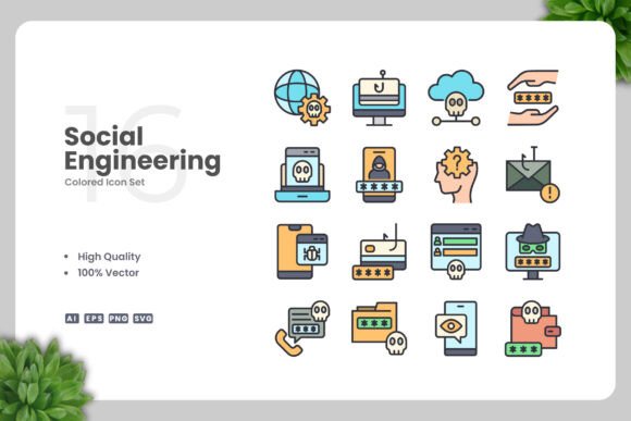 Social Engineering Colored Icons